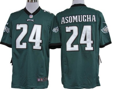 Philadelphia Eagles 24 Nnamdi Asomugha Dark Green Game Jersey